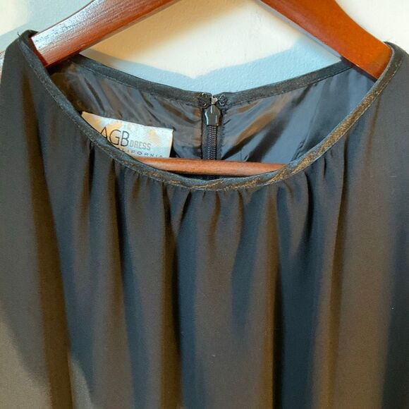 Vintage AGB Dress by Byer Cali Mod Sleeveless Black, 8. - Picture 7 of 14